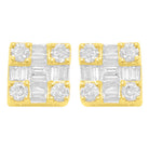 Clean Box Baguette Diamond Earrings .35cttw 10K Yellow Gold HipHopBling