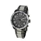 Clean Silver and Black Metal Band Watch HipHopBling