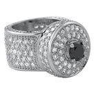 Cluster Bling Bling Ring Black Centerstone 8 HipHopBling
