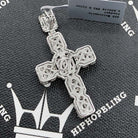 Cluster Cross Baguette 2.83cttw VVS Moissanite Pendant .925 Sterling Silver HipHopBling