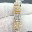 Cluster Link Diamond Bracelet 8.88 Carats 10K Yellow /White Gold HipHopBling