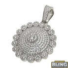 Cluster Mega Bling Rhodium CZ Medallion HipHopBling