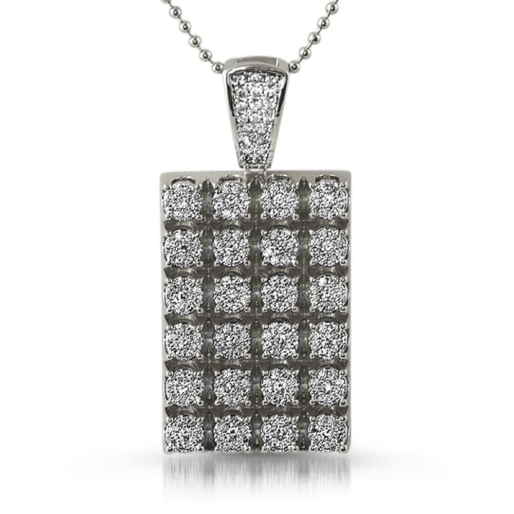 Cluster Micro Pave Bling Bling Dogtag HipHopBling