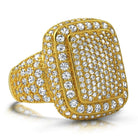 Cocktail Chunky Ice Bling Bling CZ Mens Ring in Gold 7 HipHopBling