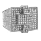Cross Iced Out Rhodium CZ Bling Bling Ring 7 HipHopBling