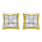 Cross Kite Diamond Earrings .35cttw 10K Yellow Gold HipHopBling