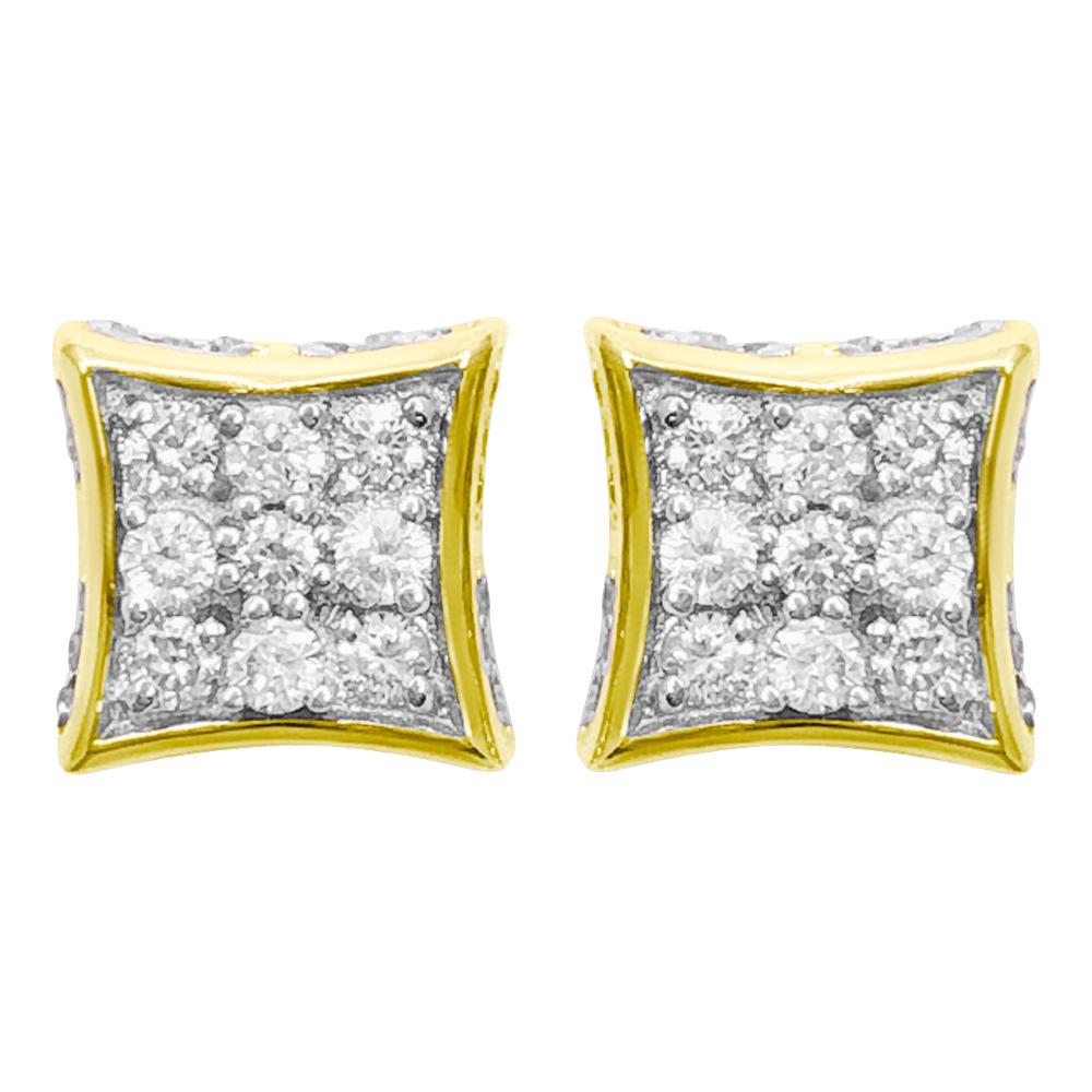 Cross Kite Diamond Earrings .35cttw 10K Yellow Gold HipHopBling