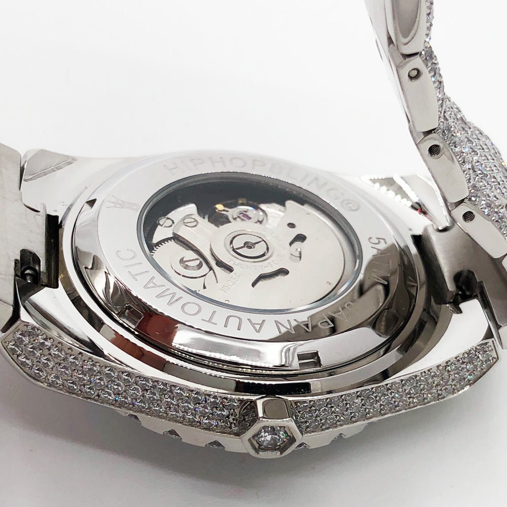 Crown Iced Out Hip Hop Bling Bustdown Watch Yellow Gold HipHopBling