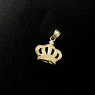 Crown Micro DC 10K Yellow Gold Pendant HipHopBling