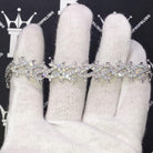 Crown of Thorns VVS CZ Iced Out Hip Hop Bracelet Yellow Gold 8" HipHopBling