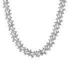 Crown of Thorns White Gold CZ Bling Bling Chain 20" HipHopBling