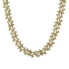 Crown of Thorns Yellow Gold CZ Bling Bling Chain 20" HipHopBling