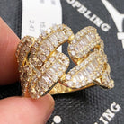 Cuban Baguette Diamond Ring 2.50cttw 10K Gold 10K Yellow Gold HipHopBling