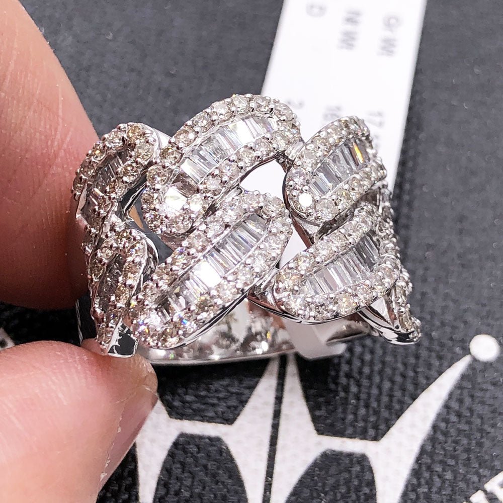 Cuban Baguette Diamond Ring 2.50cttw 10K Gold 10K Yellow Gold HipHopBling