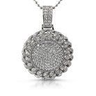 Cuban Bling Bling Medallion Rhodium HipHopBling
