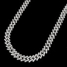 Cuban Box Iced Out Hip Hop Bling Bling Chain 2 Sizes White Gold 8MM 20" HipHopBling