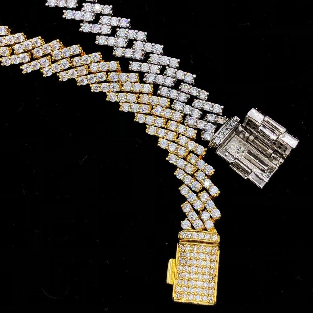 Cuban Box Link Hip Hop Bling Bling Bracelet (2 Sizes) 8MM White Gold 7" HipHopBling