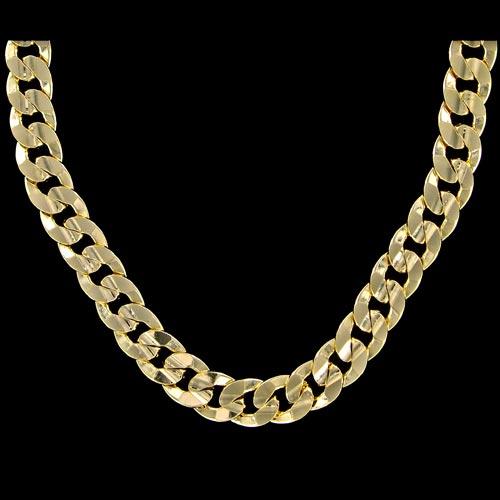 Cuban Concave 10mm 24 Inch Gold Plated Hip Hop Chain Necklace HipHopBling