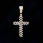 Cuban Cross VVS CZ Hip Hop Bling Bling Pendant Yellow Gold HipHopBling