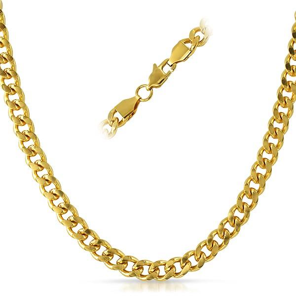Cuban IP Gold Stainless Steel Chain Necklace 6MM HipHopBling