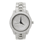 Cuban Link Band Bling Bling Hip Hop Watch White Gold HipHopBling