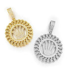 Cuban Link Crown Bling Pendant White / Yellow Gold White Gold HipHopBling