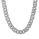 Cuban Mariner Link CZ Bling Bling Chain White Gold 20" HipHopBling