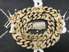 Cuban Mariner Link CZ Bling Bling Chain White Gold 20" HipHopBling