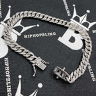 Cuban Moissanite Bracelet 6MM Iced Out .925 Sterling Silver 8" Bracelet HipHopBling