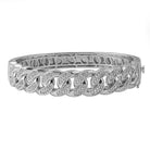 Cuban Rhodium CZ Micro Pave Bangle HipHopBling