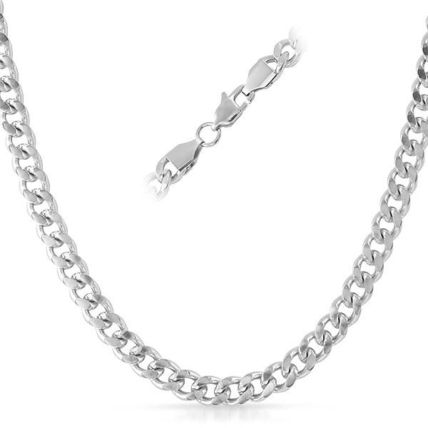 Cuban Stainless Steel Chain Necklace 6MM 20" HipHopBling