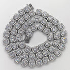 Cushion Cluster Bling Bling CZ Iced Out Chain Yellow Gold 18" HipHopBling
