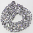 Cushion Cluster Bling Bling CZ Iced Out Chain Yellow Gold 18" HipHopBling
