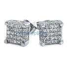 Custom 3D Cube CZ Micro Pave Bling Bling Earrings HipHopBling