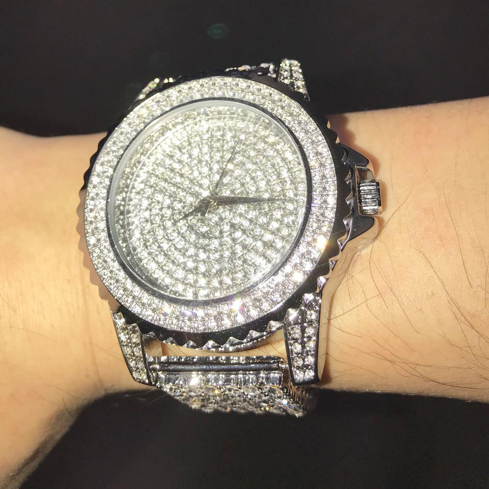 Custom All Bling Bling Watch & Iced Out Band 7" HipHopBling