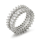 Custom Baguettes CZ Chunky Ice Eternity Bling Bling Ring in Rhodium 7 HipHopBling