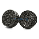 Custom Black 3D Circle CZ Bling Bling Earrings HipHopBling