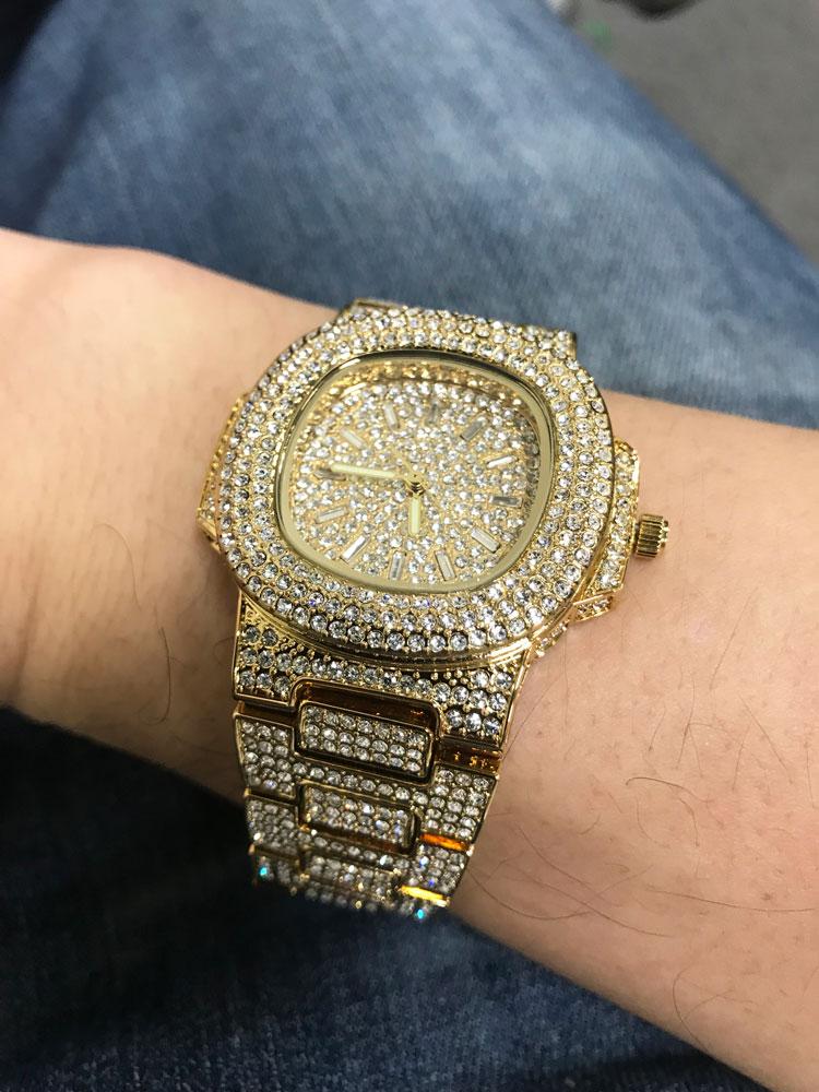 Custom Bling Bling Gold Blizzard Watch HipHopBling