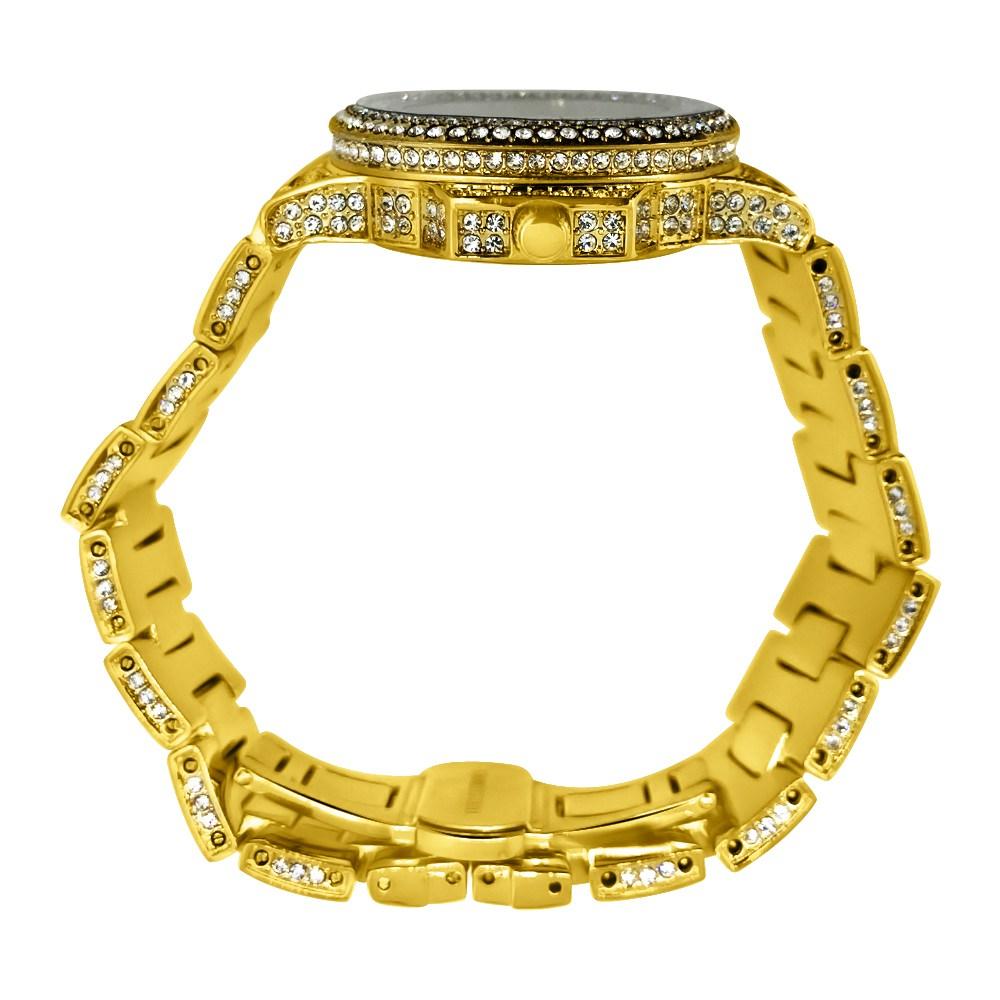 Custom Bling Bling Gold Blizzard Watch HipHopBling