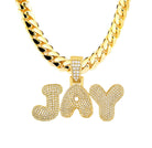 Custom Bubble Letter Name Pendant HipHopBling
