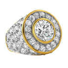 Custom Centerstone Gold CZ Bling Bling Ring 7 HipHopBling