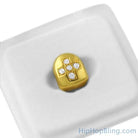 Custom CZ Cross Gold Tooth Cap Grillz HipHopBling