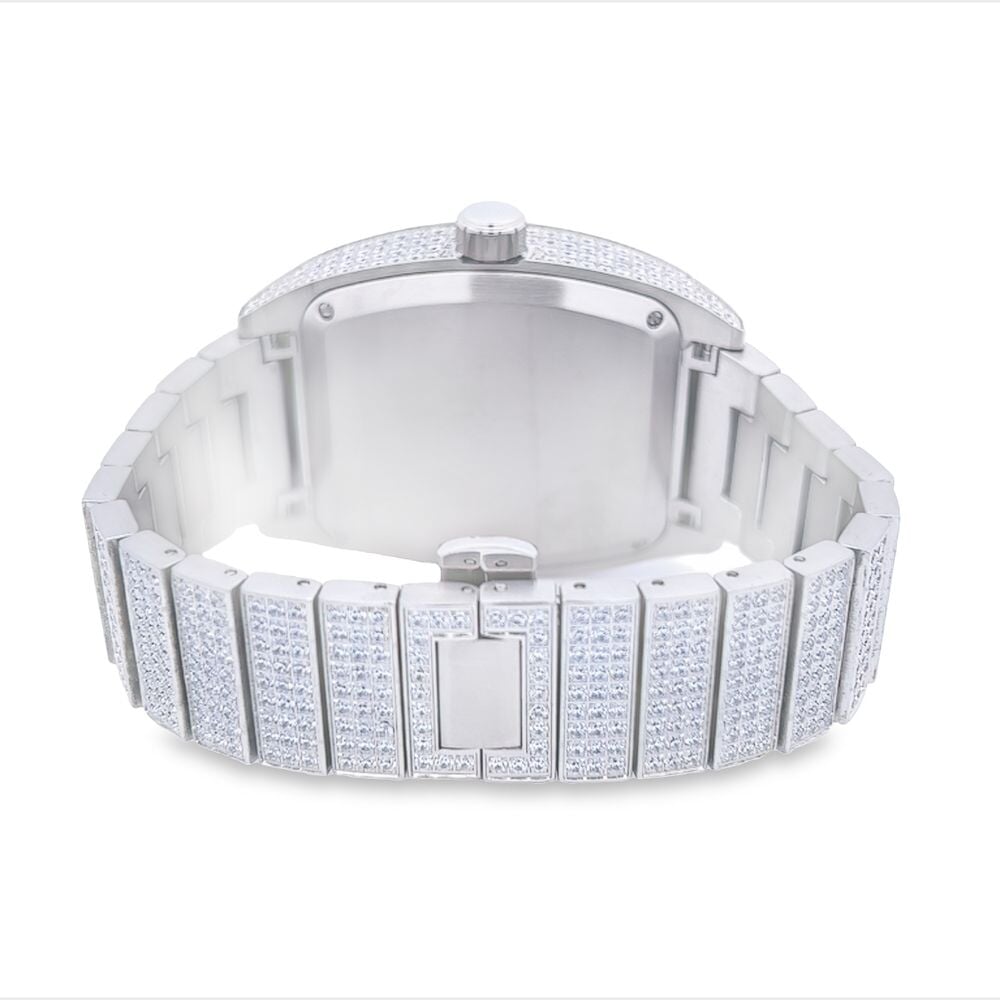 Custom Emperor CZ Micro Pave Watch | Stainless Steel Yellow Gold HipHopBling