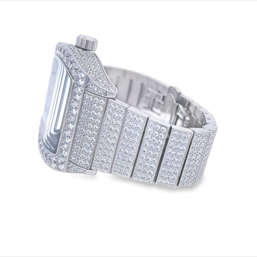 Custom Emperor VVS Moissanite Iced Out Watch 2 Tone White/Rose HipHopBling