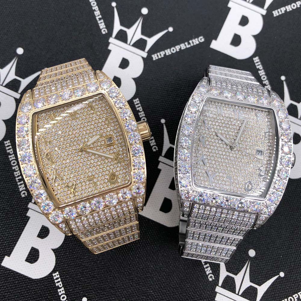 Custom Emperor VVS Moissanite Iced Out Watch HipHopBling