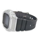 Custom G Shock DW5600 Iced Out Watch 4.50 Carat Moissanite Black HipHopBling