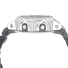 Custom G Shock DW5600 Iced Out Watch 4.50 Carat Moissanite Camo Gray HipHopBling