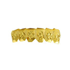 Custom Gold Grillz Diamond Cut Bottom HipHopBling