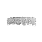 Custom Grillz Diamond Cut Rhodium Bottom HipHopBling