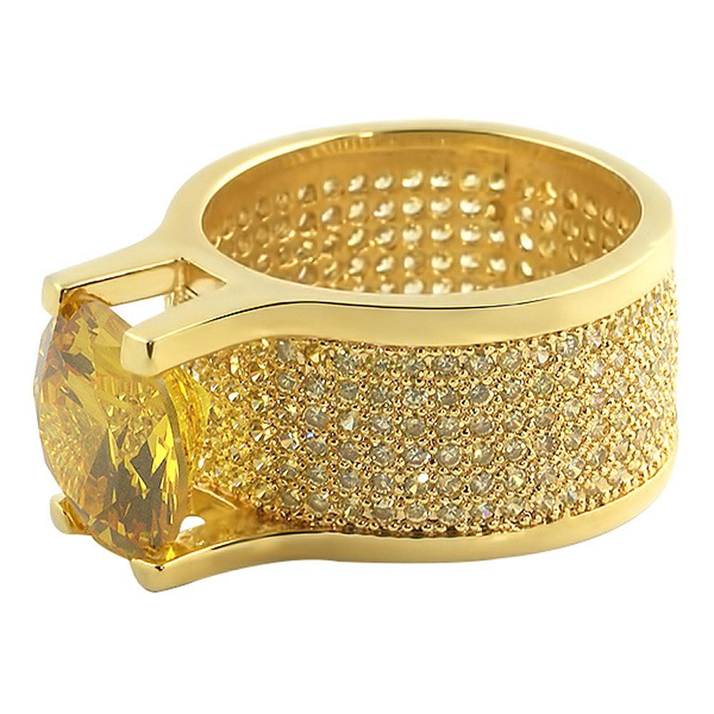 Custom lemonade 360 Bling Bling Ring 20ct Solitaire 7 HipHopBling